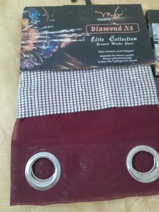 Tende Mastro Bianco Viola con Strass