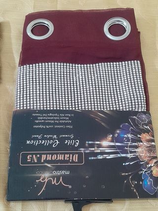 Tende Mastro Bianco Viola con Strass