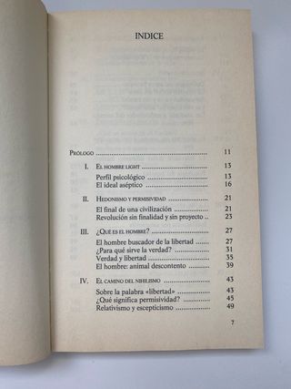 El hombre light: Una vida sin valores