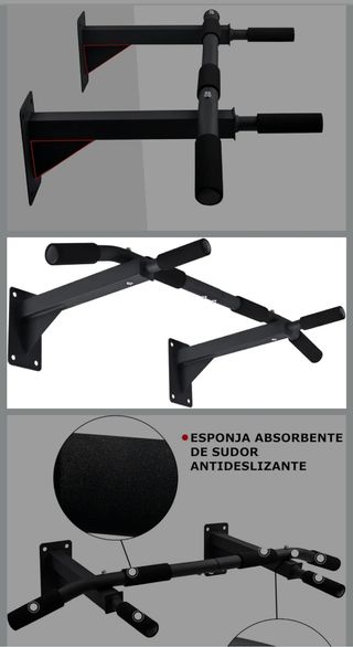 Barra Dominadas Pared 91.5cm Soporte 135kg