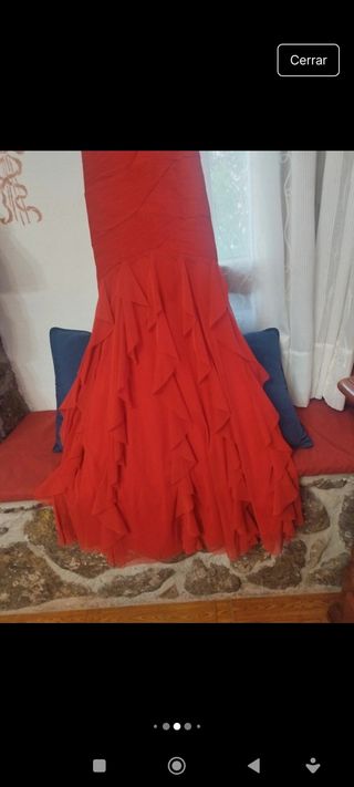 Vestido largo rojo talla 38