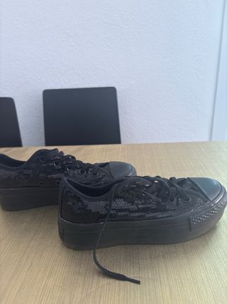 Converse Lentejuelas Negras Talla 36