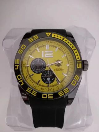 Reloj Calgary Negro + Billetera Cuero Vélez