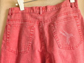 Pantalón vaquero vintage rojo