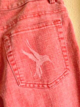 Pantalón vaquero vintage rojo