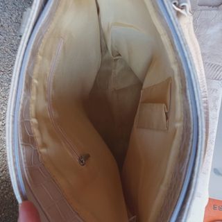 Bolso imitación piel serpiente beige