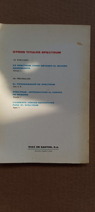 Libros de programación de Spectrum