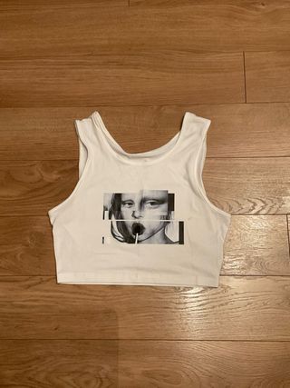Top tirantes blanco con estampado