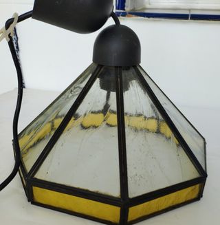 Lámpara colgante hexagonal cristal
