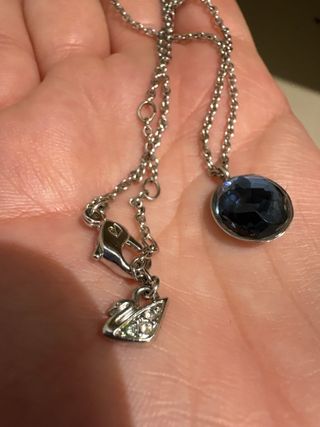 Collar Swarovski Azul Plata