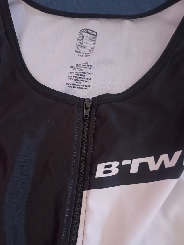 Maillot ciclista corto Btwin negro