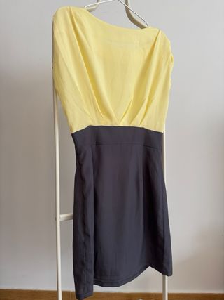 Vestido Kling amarillo y gris