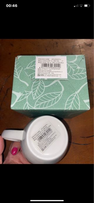 Tazza colazione P.B.B. BIANCA con lettera M