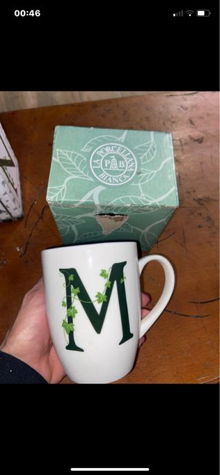 Tazza colazione P.B.B. BIANCA con lettera M