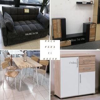 Conjunto Hogar : Sofá, Salón TV y Comedor