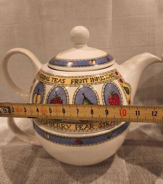 Conjunto Tetera y Taza Porcelana Inglesa
