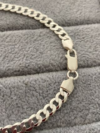 Cadena Barbada Plata de Ley 925 60cm