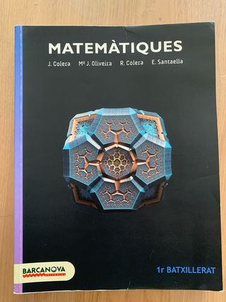 Matemàtiques 1r Batxillerat. Llibre de l'alumne
