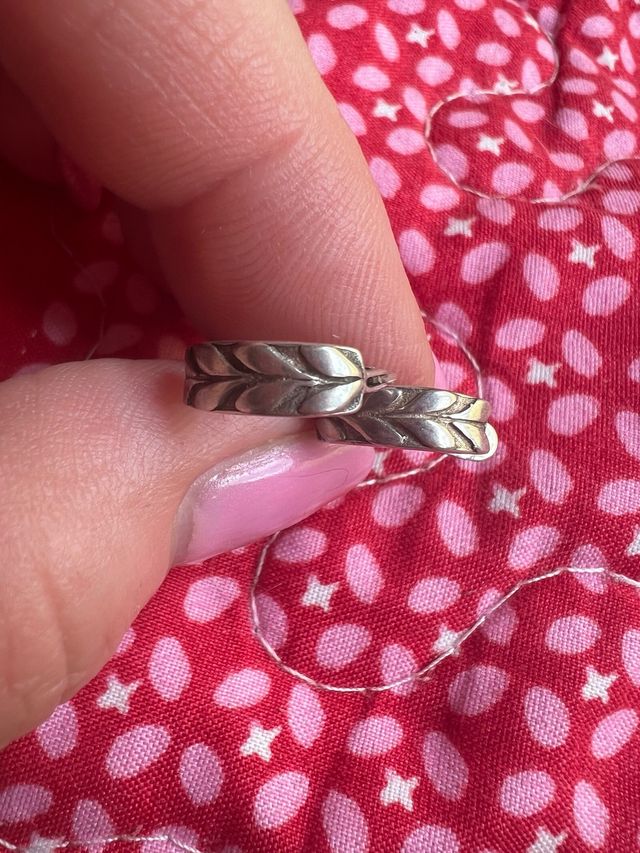 Pendientes de plata con diseño de hojas