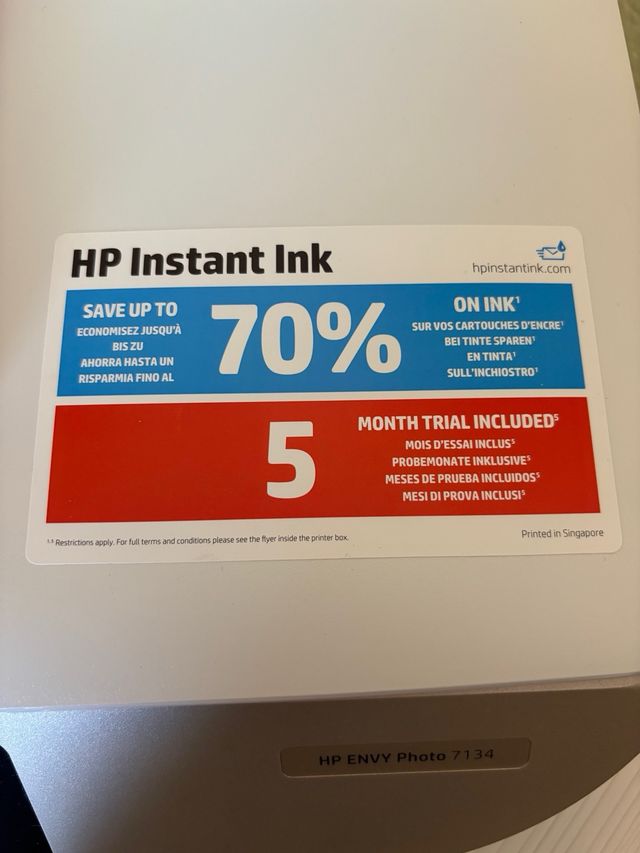 Impresora HP ENVY Photo 7134
