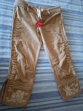 Flamenco pantalon Beige Talla L Sin Estrenar
