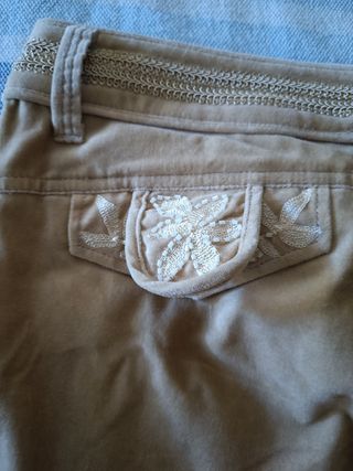 Flamenco pantalon Beige Talla L Sin Estrenar