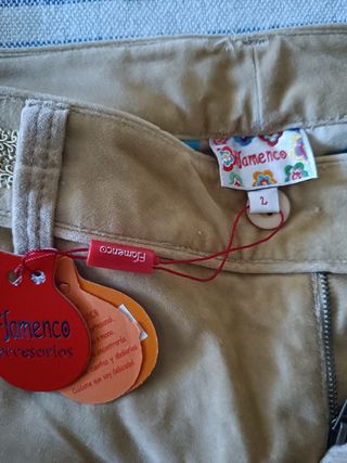 Flamenco pantalon Beige Talla L Sin Estrenar