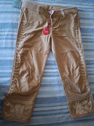 Flamenco pantalon Beige Talla L Sin Estrenar