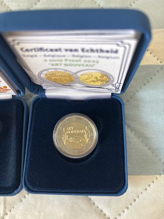 Bélgica 2023Proof Sufragio Femenino y art nouveau