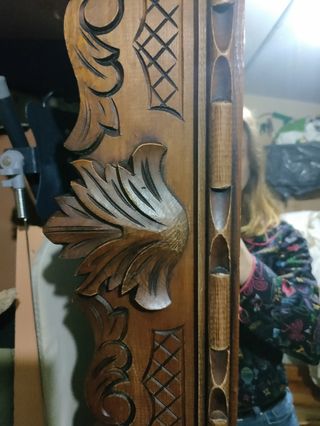 Aparador madera maciza + Espejo tallado