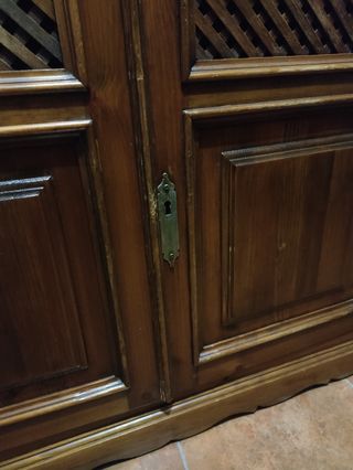Aparador madera maciza + Espejo tallado
