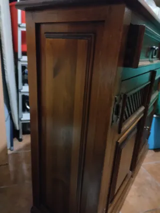 Conjunto muebles rústicos de madera maciza