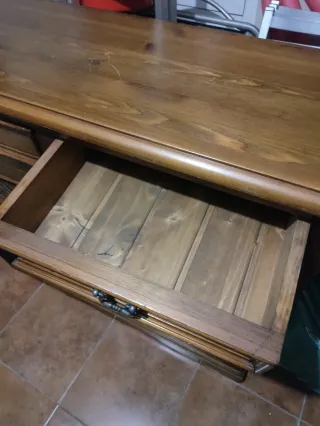 Conjunto muebles rústicos de madera maciza