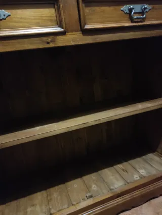 Conjunto muebles rústicos de madera maciza