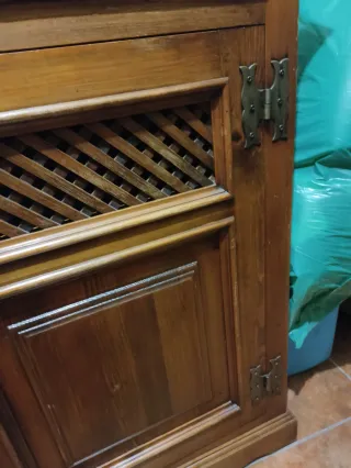 Conjunto muebles rústicos de madera maciza