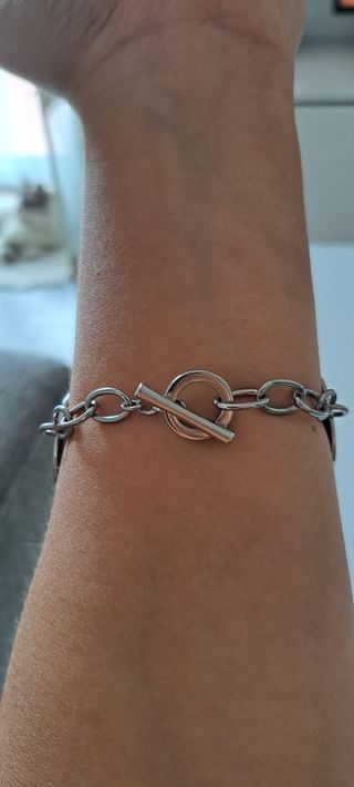 Pulsera Lotus Mujer Vintage Lila y Plata