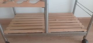 Mesa Auxiliar Cocina Madera y Metal