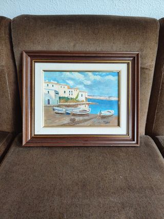 Cuadro al óleo pintado a mano