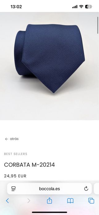 Corbata azul