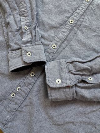 Camisa Zara Man Oxford Azul Claro Talla M