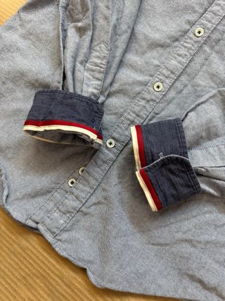 Camisa Zara Man Oxford Azul Claro Talla M