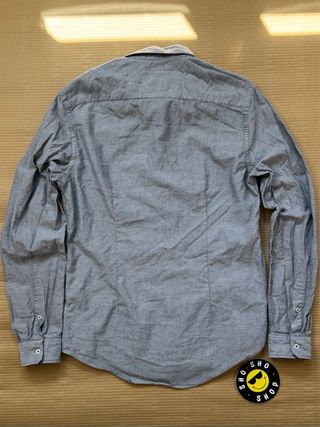 Camisa Zara Man Oxford Azul Claro Talla M