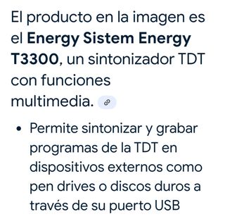 Sintonizador Grabador TDT Energy Sistem T3300