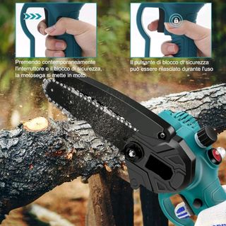 Motosega 6" 2 Batterie 48V + Accessori