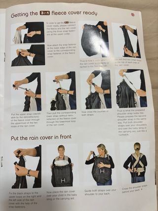 Polar y chubasquero para mochila portabebé