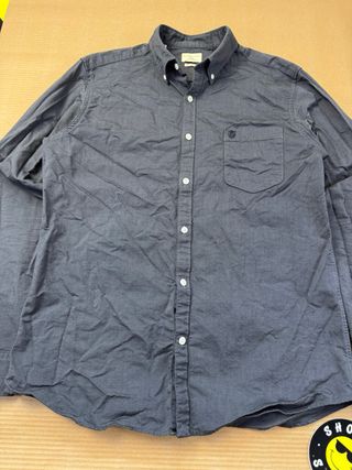 Camisa Oxford Selected Homme Gris Hombre Talla M