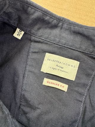 Camisa Oxford Selected Homme Gris Hombre Talla M