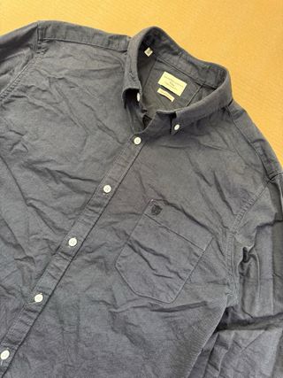 Camisa Oxford Selected Homme Gris Hombre Talla M