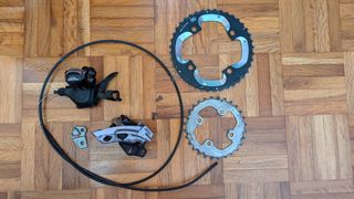 Maneta y Desviador Shimano SLX + 2 Platos