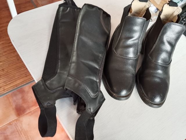 Botines de equitación con polainas Fouganza 